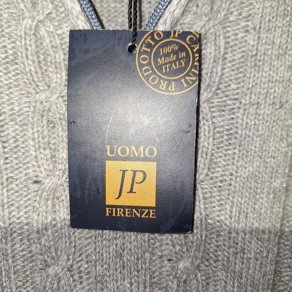 An Uomo Firenza made in Italy wool blend long sleeve 1/4 zip tiered XL sweater - Picture 4 of 7